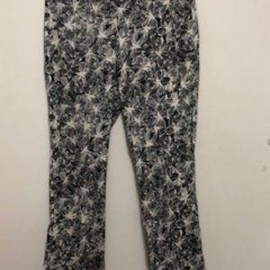 Sigrid Olsen Black Flower Print Capris